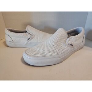Vans Classic Men's 7.5 Womens 9 Slip On Skate Shoes White